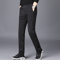 Outdoor assault down pants mens outer wear straight tube business casual removable liner middle-aged and elderly white duck down cotton pants