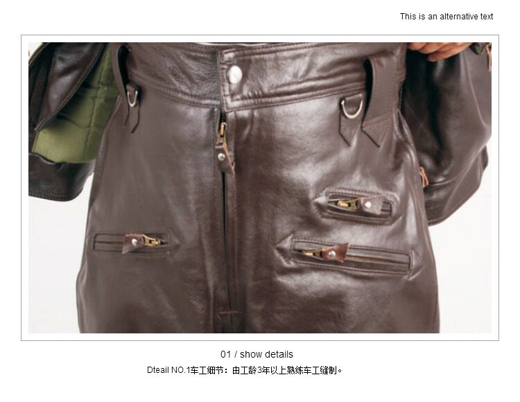 Pantalon cuir homme droit pour hiver - Ref 1482535 Image 37