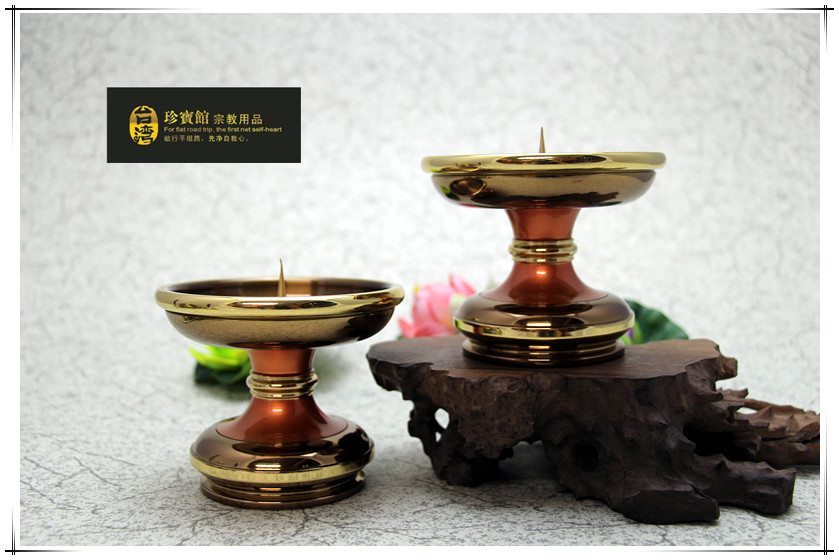 Taiwan candle holder candle holder butter holder wax sign holder pure copper candle holder lamp holder