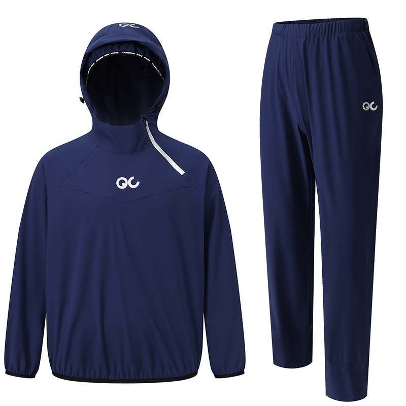 New Golf Raincoat Set for Men and Women, Thin Waterproof Rain Pants and Top, Solid Color Hooded Raincoat for Men