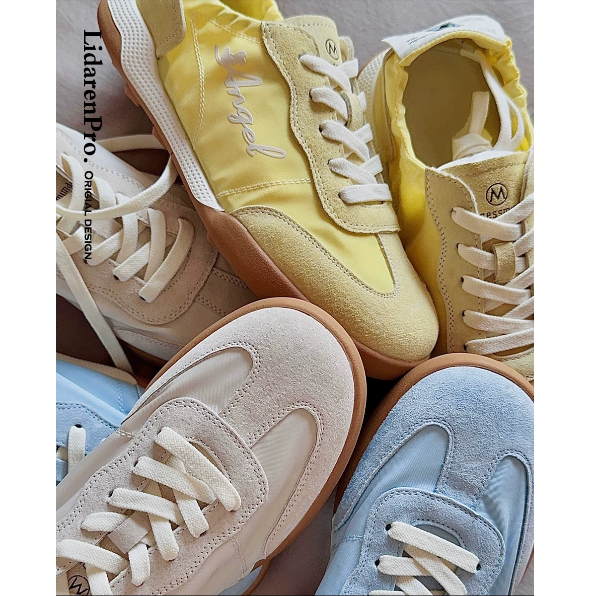 [Li Daren] Ballet Retro Moral Training Shoes Women's Autumn Genuine Leather White Shoes Casual Sports Shoes Inner Heightening Forrest Gump Shoes