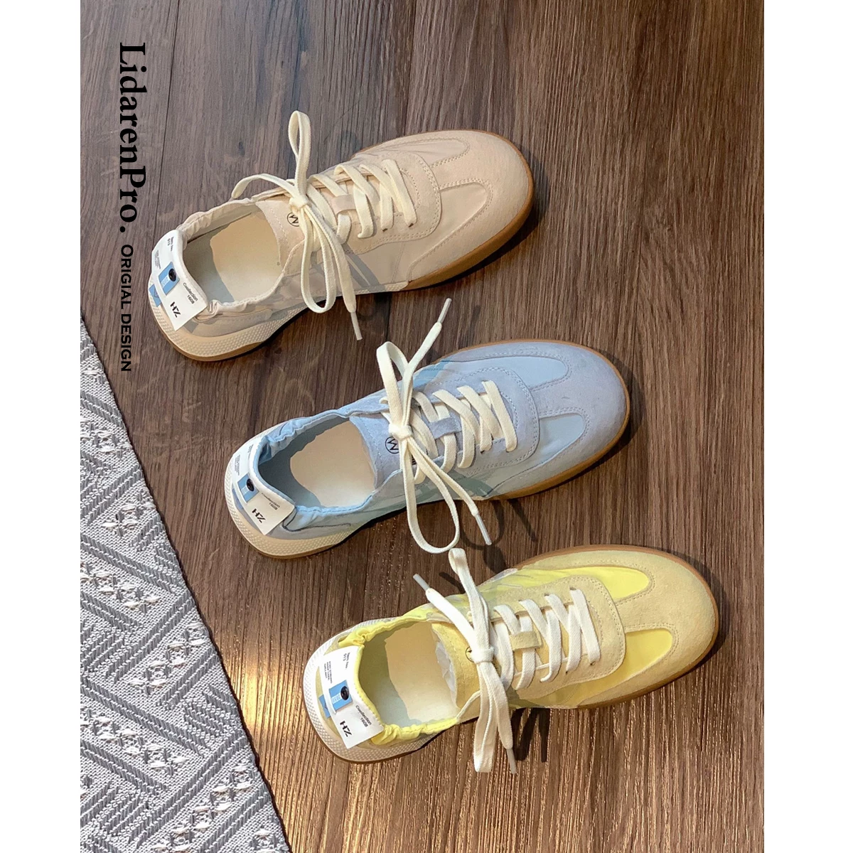 [Li Daren] Ballet Retro Moral Training Shoes Women's Autumn Genuine Leather White Shoes Casual Sports Shoes Inner Heightening Forrest Gump Shoes