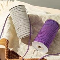 High elastic reflective rubber band with trouser head clothing accessories 6mm fine flat narrow cuffs elastic band slim telescopic strap