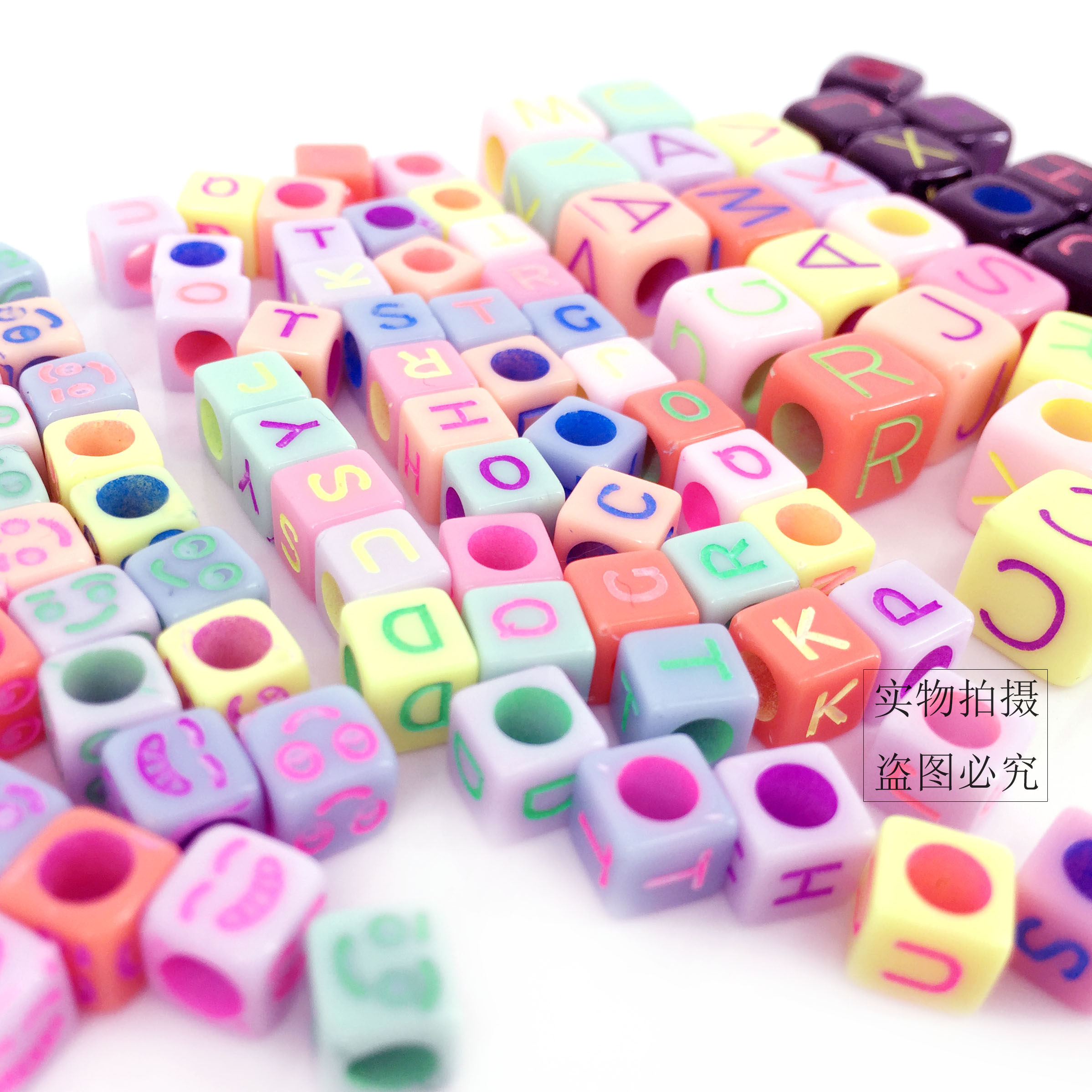 Block Letters Handmade Strings Beads Elastic Hair Circles Bridging Materials Headwear DIY Ornament Accessories Accessories Accessories
