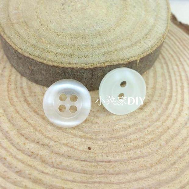shirt buttons zipper round four hole double hole shirt shirt zipper translucent white adjustable button diy clothing accessories