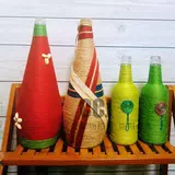 Цветная веревка тканая линия