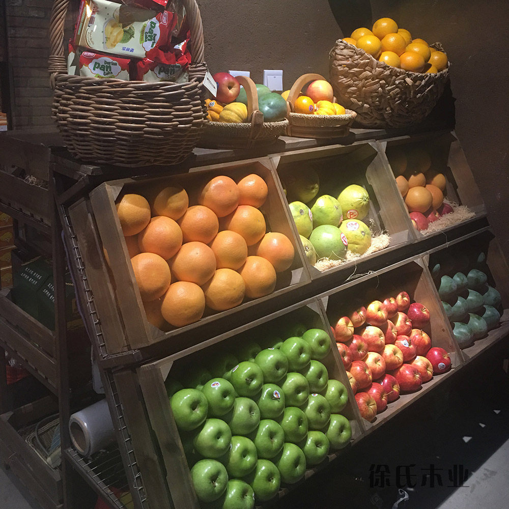 Solid wood large number wooded fruit box retro wooden box containing storage box supermarket raw fresh vegetable turnover box custom 22-Taobao