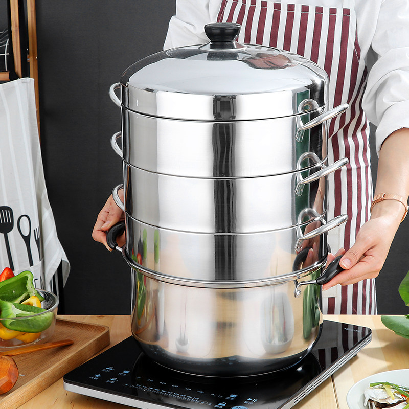 High-efficiency energy-saving pot household gas cooking pot non-porous steamer original steamer non-flavored steamed rice induction cooker universal