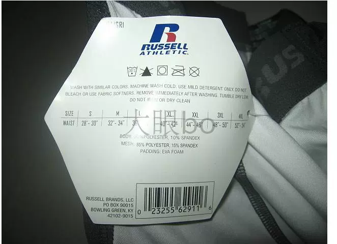 Quần áo bóng bầu dục Russell Bike quần lót chống va chạm với đồ bảo hộ đàn hồi nhanh khô với mã quần áo trẻ em