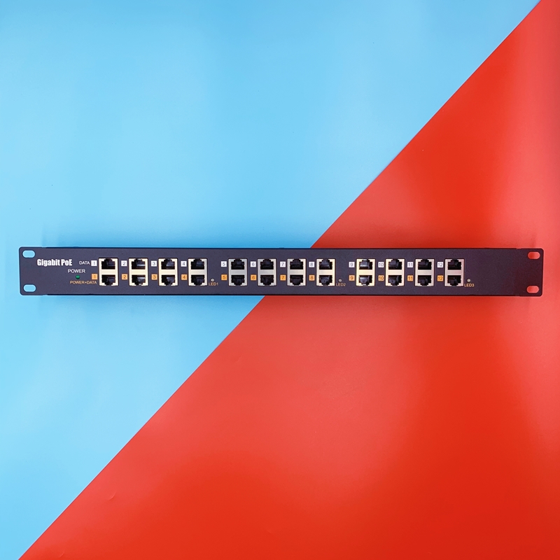 POE Combiner Splitter 12-port Gigabit Bridge Power supply module Wireless AP camera 12V24V48V