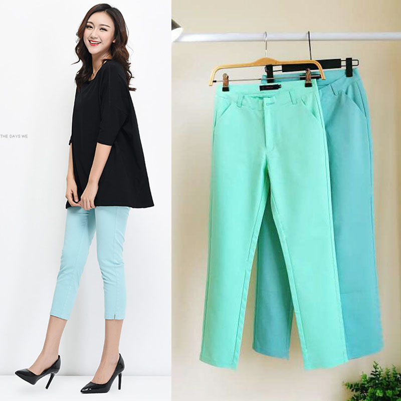 Women's Cropped Pants for Petite Figures, Casual Pants, 2022 Spring Style, Loose Straight-Leg, Mid-Waist, Slimming, Versatile Skinny Pants, 150cm Women's Cropped Pants for Petite Figures, Casual Pants, 2022 Spring Style, Loose Straight-Leg, Mid-Waist, Slimming, Versatile Skinny Pants, 150cm