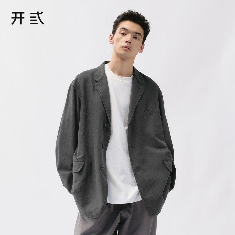 Aesthetic of Izakaya, Wear a Suit for Life! Japanese-Style Oversized Three-Button Casual Pure Cotton Blazer