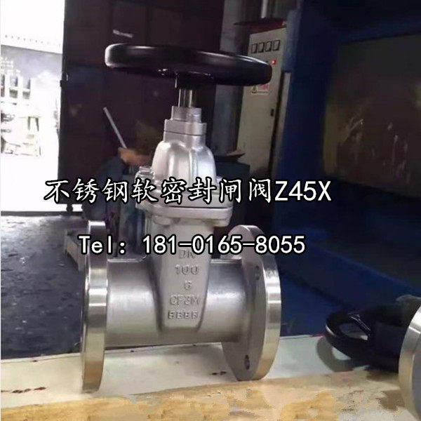 Z45X-16P R stainless steel 304 316 dark rod soft seal flange gate valve RVHX elastic seal DN80