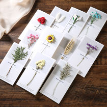 Mothers Day greeting card custom handmade diy dried flower printing staff birthday card 38 Goddess Day blessing small card