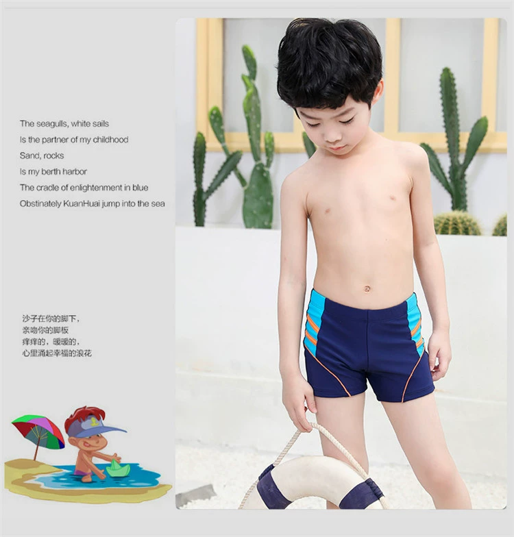 New nylon trẻ em quần bơi trẻ em trai quần đùi học sinh quần đùi trẻ em quần áo bơi trẻ em đồ bơi - Bộ đồ bơi của Kid