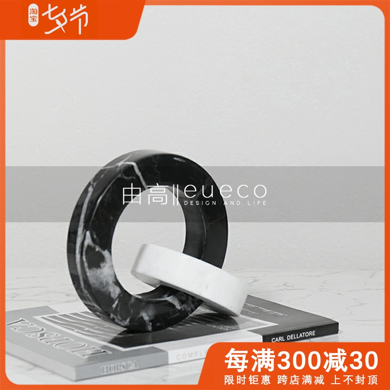 Modern Light Lavish Creative Soft Decorations Marble Cirque Buttoned Swing Piece Boilerplate Room Home Living Room Furnishing