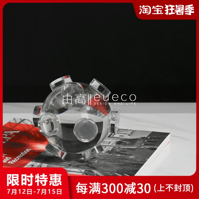 Modern light and luxurious crystal glass ball pendulum-like plate room Creative art Decorations Home Genguan Desktop Furnishing