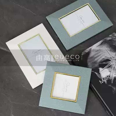 Simple modern light luxury creative home bedroom countertop decoration model room sample room sample house display center living room TV cabinet photo frame