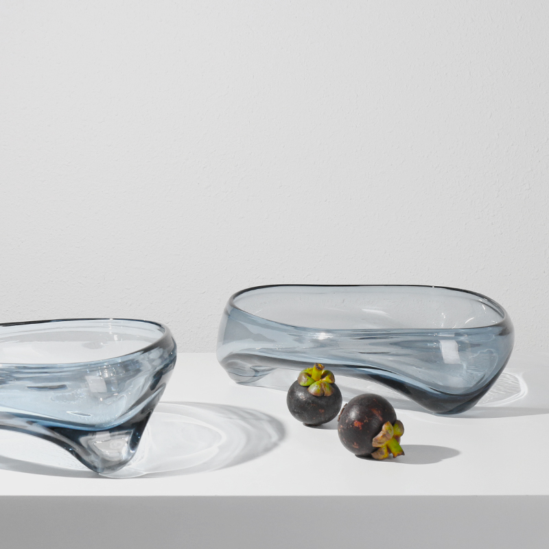 Minimalist transparent glass fruit tray Fruit pan-shaped cupola table Dining Room Table Fruit Basket Dei Tray Containing Decorative Swing Accessories