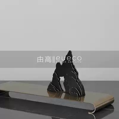 New Chinese metal rockery tea table ornaments study TV cabinet hotel sample House Display Center office soft decoration creative accessories