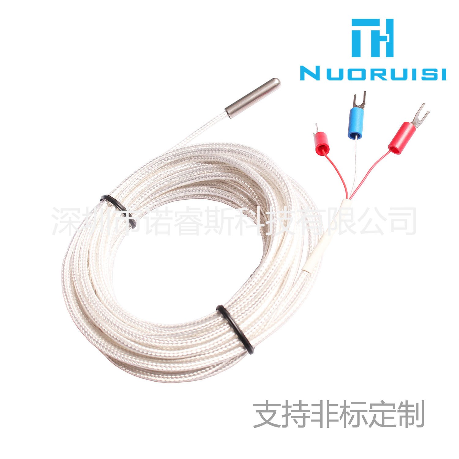 高温屏蔽线PT100铂电阻测温型温度传感器