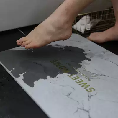 Nordic marbled diatom mud absorbent cool pad cosmetic room bathroom mat quick-drying non-slip mat diatomaceous earth mat