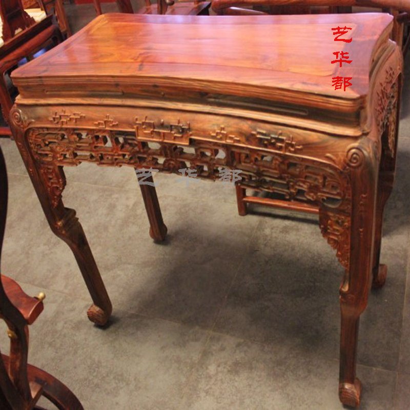 Xianyou mahogany furniture Laos red rosewood single board flat head table Chinese style furniture Chinese style solid wood furniture