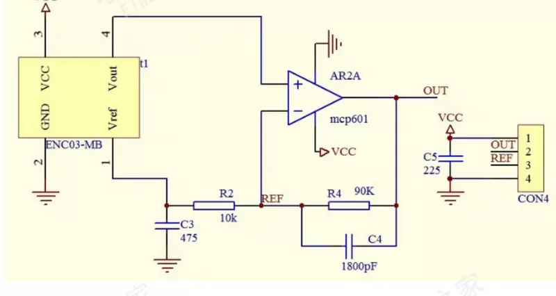 GY-35-RC đơn trục con quay hồi chuyển mô-đun đầu ra analog bảng ENC-03RC tốc độ góc chip cảm biến