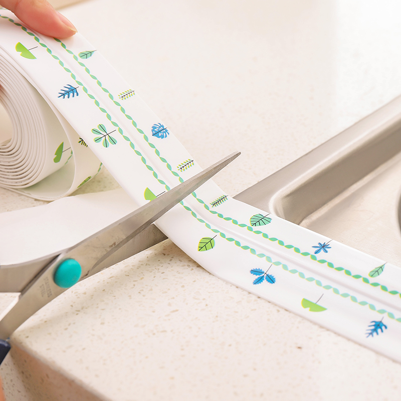 Kitchen Waterproof mildew Adhesive Tape Damp-proof Sewn Stick sink Waterproof Sticking Kitchen Table Edge edge Decorative Self-adhesive