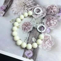 Рисовая белая веревочная бусинка