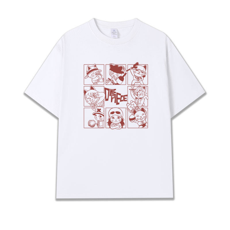 Dandadan and One Piece Collaboration Short-Sleeve T-Shirt, Unisex Clothing, Summer Tee Dandadan and One Piece Collaboration Short-Sleeve T-Shirt, Unisex Clothing, Summer Tee
