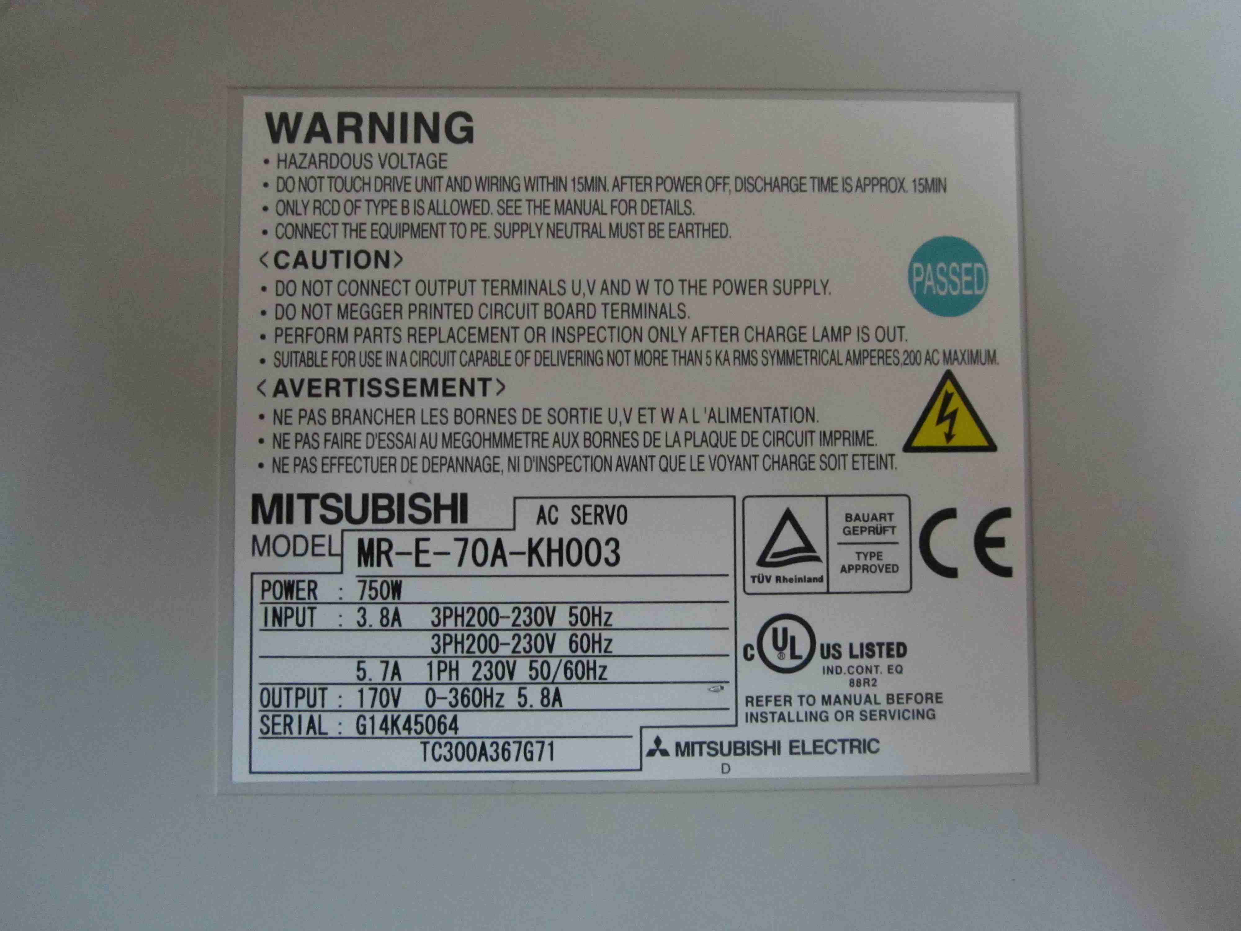 Mitsubishi Servo Drive MR-E-70A-KH003 Spot Price Recommendable-Taobao