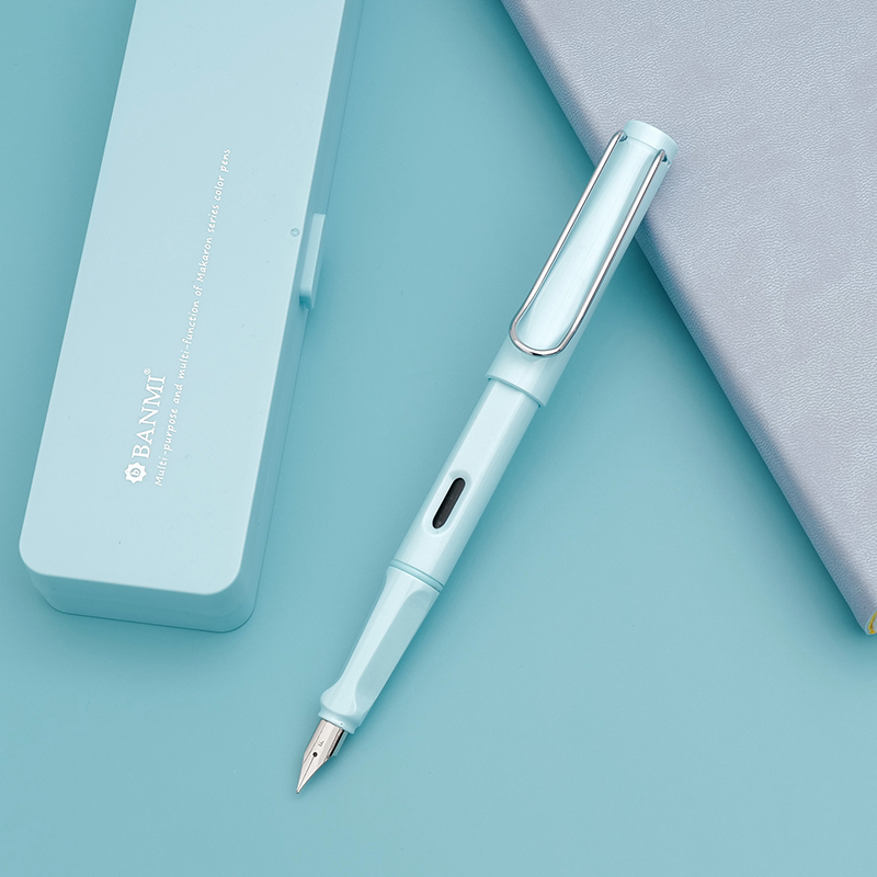 Macaron 3 color positive and gesture pen student ink Calligraphy Pen Exchangeable Ink Sack Third Grade for Girls and Girls