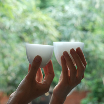 Spot large master cup tea painter handmade classic white porcelain cup Chicken soup cup Mingyue cup