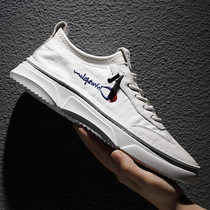 Mens small white shoes 2022 Summer new 100 hitch Breathable Head Layer Bull Leather Trendy Men Shoes Everyday Casual Board Shoes