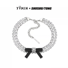 YVMIN Youmu X SHUSHUTONG Bow Jewel Splicing Necklace Designer's Unusual Collar Chain Gift