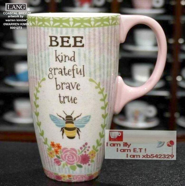 Foreign trade boutique LANG oversized latte cup Latte milk special painted cup Mark coffee cup little bee