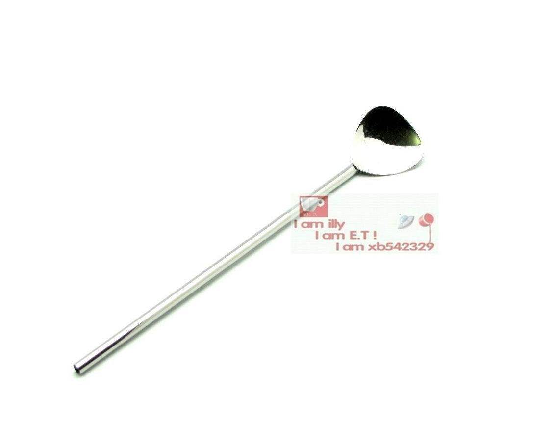 Triangle Head Sucker Type Stainless Steel Coffee Spoon Coffee More Iron Coffee Spoon Long Stirring Spoon Ice Drinking Spoon