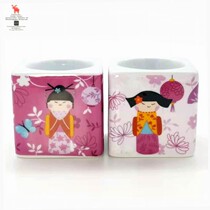 Original single refined painted dining table porcelain egg tray color illustration egg tray novel fashion table egg tray