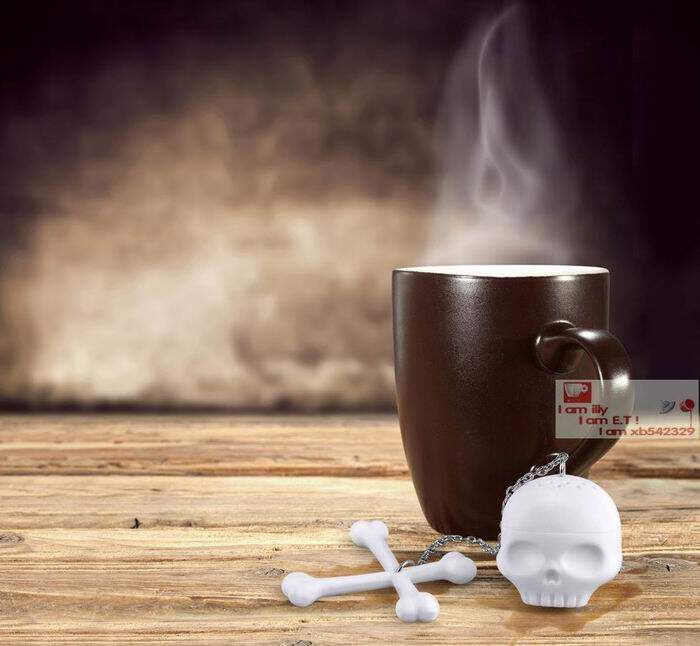 Curious shape silicone tea Skeleton fun silicone tea machine food grade silicone skull skull tea bag