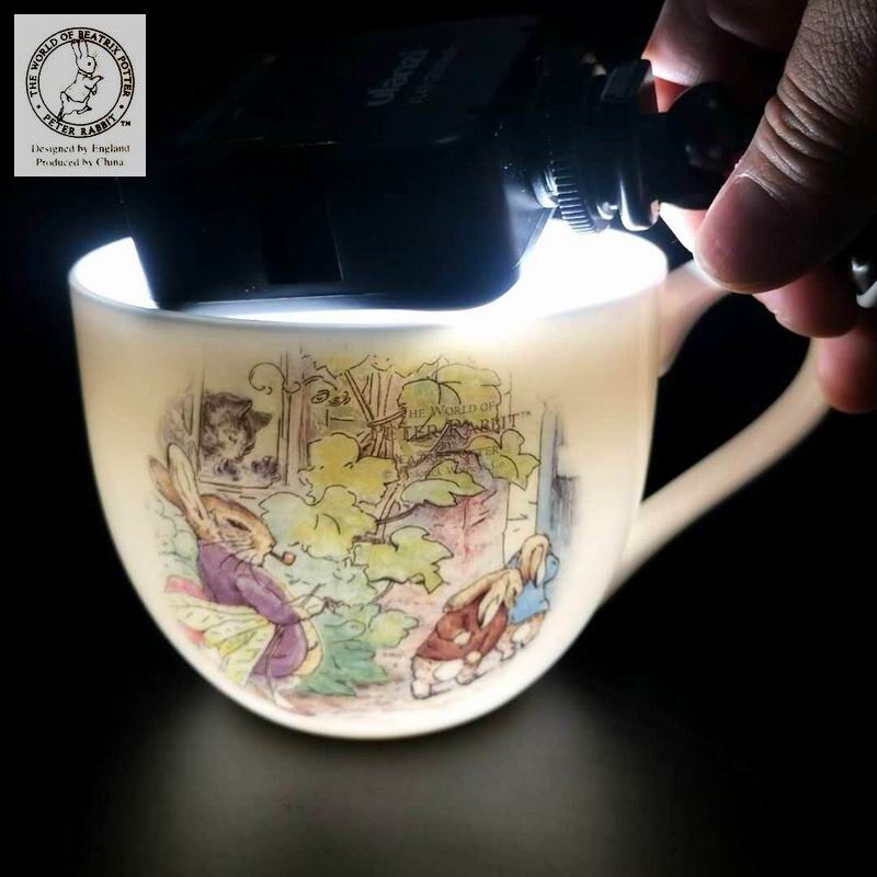 Boutique bone china big mouth breakfast cup Peter Rabbit painted oversized coffee cup Handy cup tea cup animal series