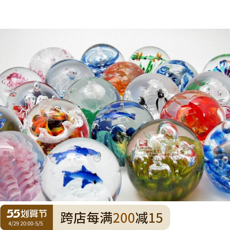 Delicate Bookcase Bookshelf Glazed Decorations Head Water Crystal Ball Swing multi-color Optional Shop Long Recommended