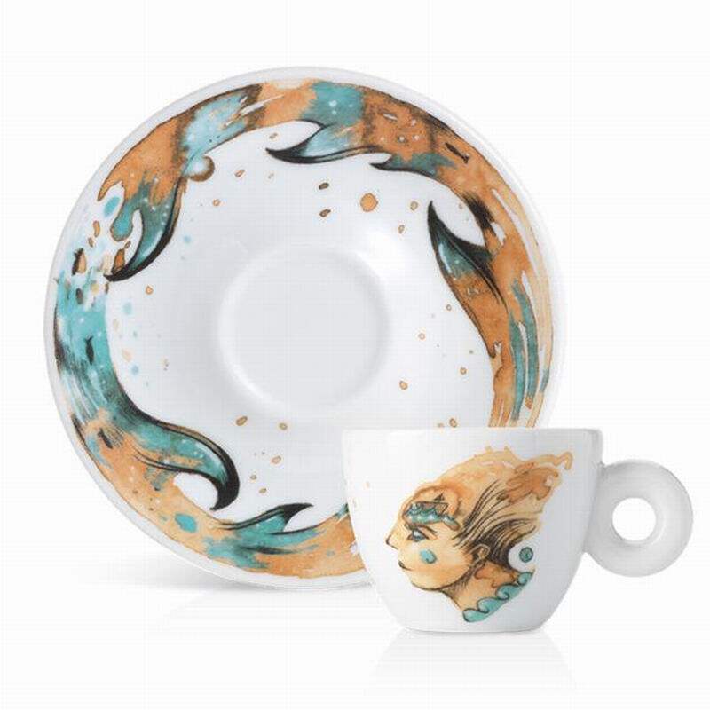 Italian illy coffee cup 2018 collection gift box Petrone coffee graffiti genuine spot