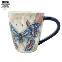 American original single LANG thickened mug blue butterfly latte coffee cup high quality large mouth painted latte cup
