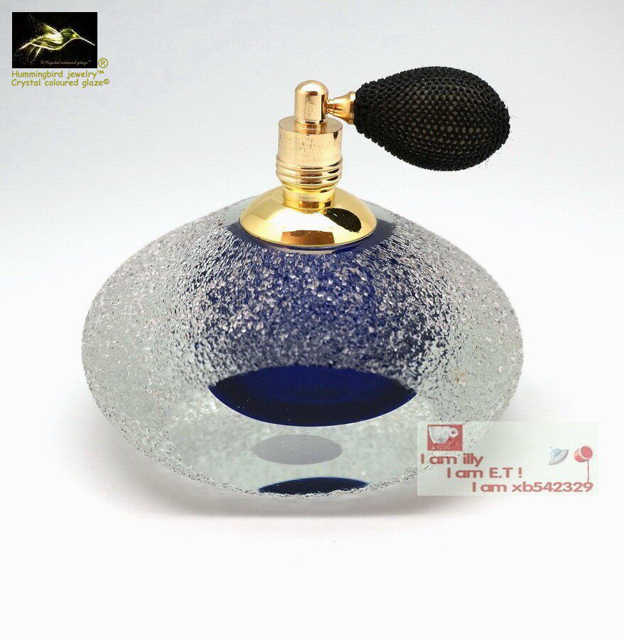 European-style perfume bottle Perfume aerosol bottle Wonderful glass perfume spray bottle Flat half-cut special-shaped perfume bottle