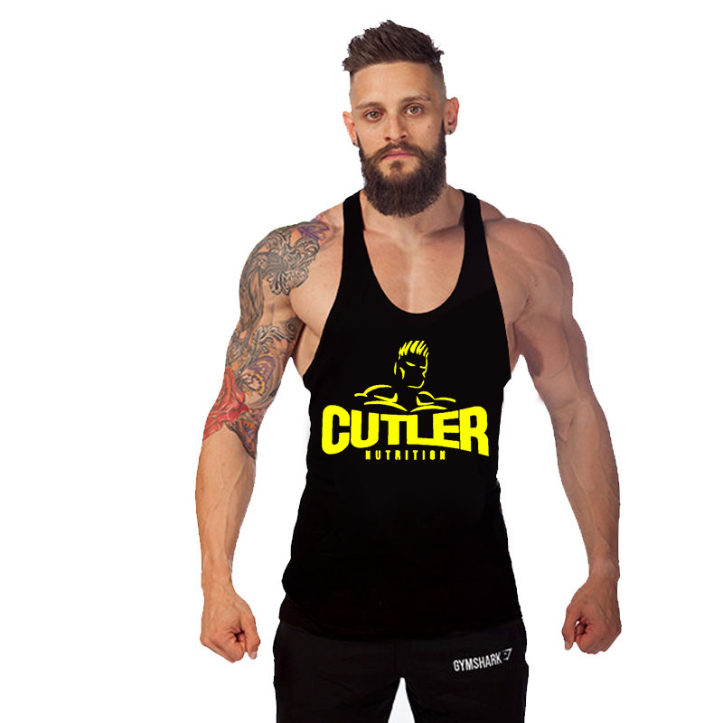 Vest thể dục chuyên nghiệp nam cotton thể thao vượt rào thể hình vest lỏng đào sâu đào mồ hôi áo 3 lỗ