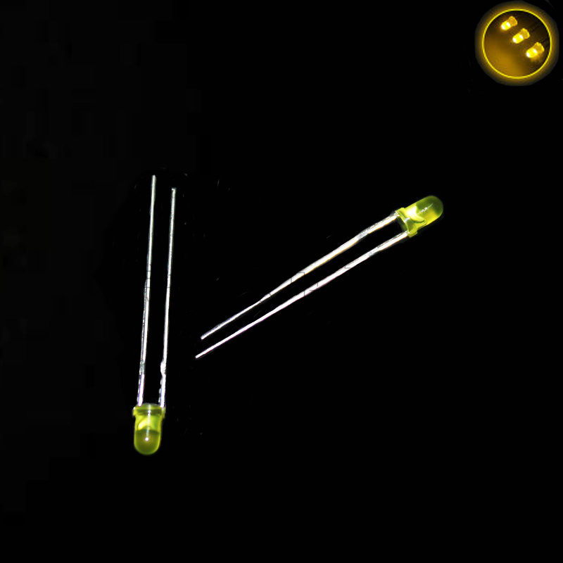 3MM F3 Yellow Yellow LED LED LED LED LED Yellow LED Ultra High Length Long Feet Short Feet