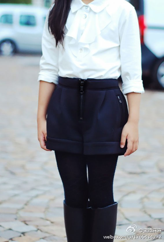 AZ8003 Inpose Shot honeybee Home 100 hitch black air layer Space cotton rubber band waist and baby shorts-Taobao