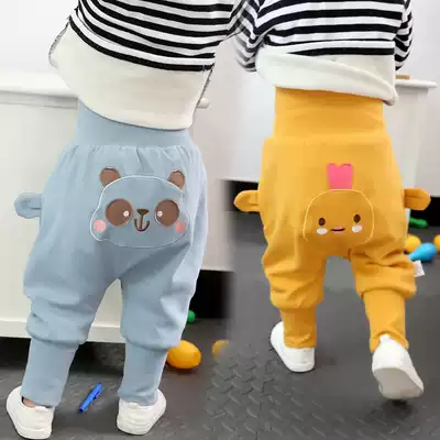 Big ass pants female baby spring dress Belly Belly Baby male treasure Cotton pp pants female treasure casual trousers Spring and Autumn wear