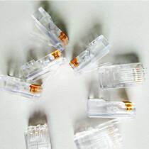 Over five or six categories of shielding 8 core gold - plated rj45 network core crystal head 2 core RJ11 telephone crystal head 1000